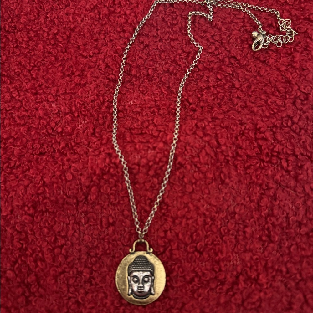 EARTHBOUND Gold Buddha Medallion Necklace